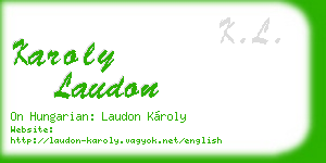 karoly laudon business card